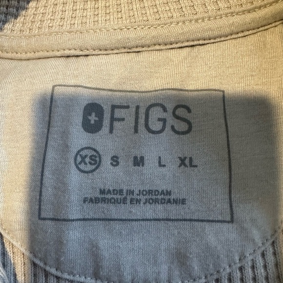 Figs Beige Waffle Knit Top - Picture 3 of 3